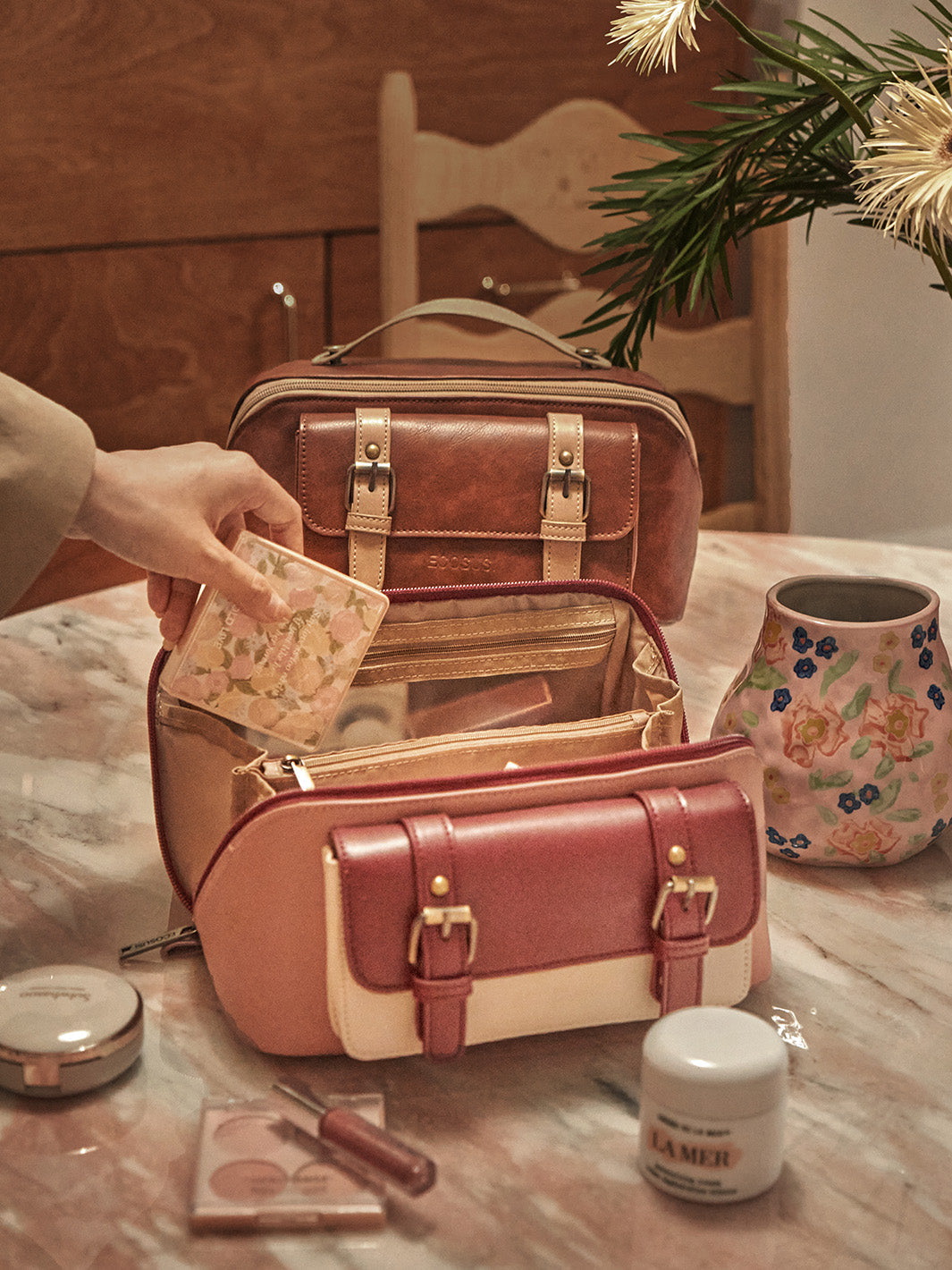 Elena Open Flat Cosmetic Makeup Bag