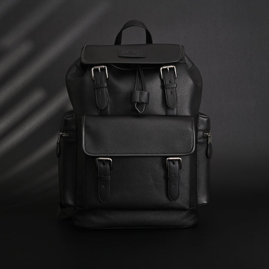 Prada Nylon & Leather Multi-Pocket Backpack – Black