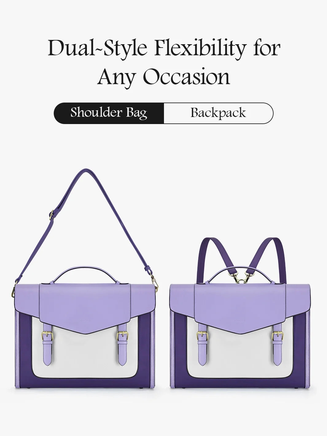Julie Vintage Vegan Briefcase