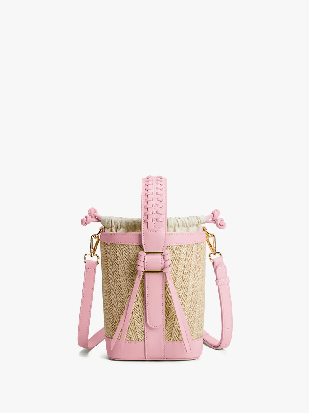 Marina Raffia Straw Bucket Bag