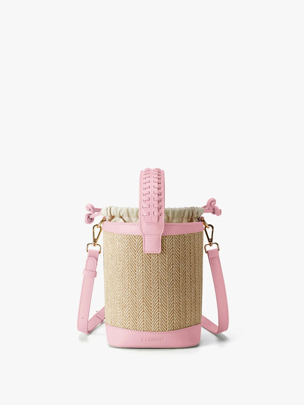 Marina Raffia Straw Bucket Bag