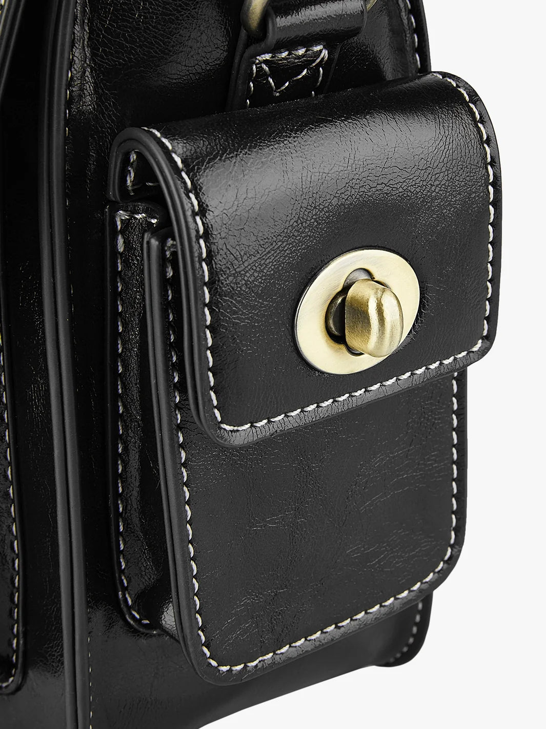 Alison Vintage Vegan Leather Crossbody Bag