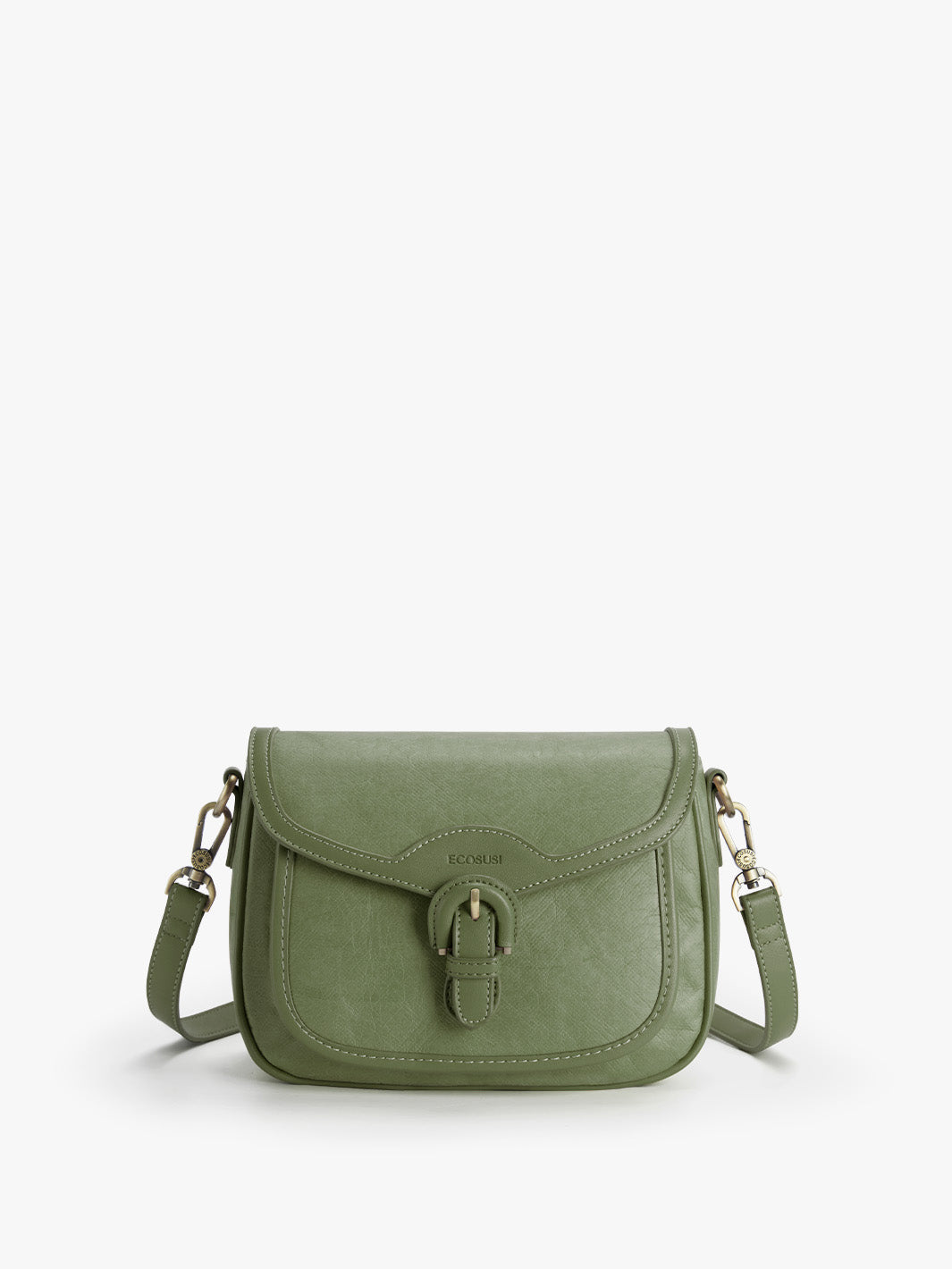 Evelina Washable Paper Vintage Saddle Crossbody